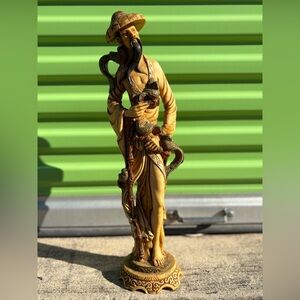 Elegant Tan and Brown Home Art Sculpture.